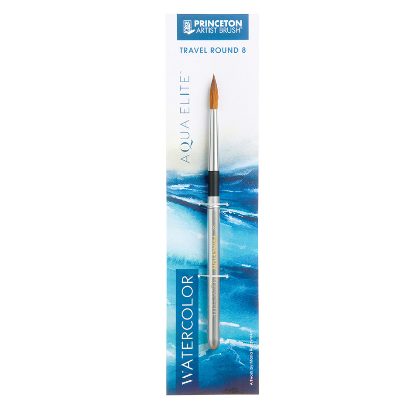 Pinceau de voyage rond Aqua Elite 4850TR Princeton n°8