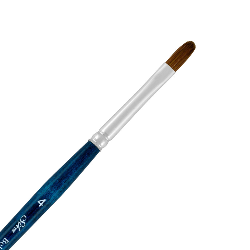 Pinceau aquarelle usé bombé BelleAqua série 2702S Silver n°4