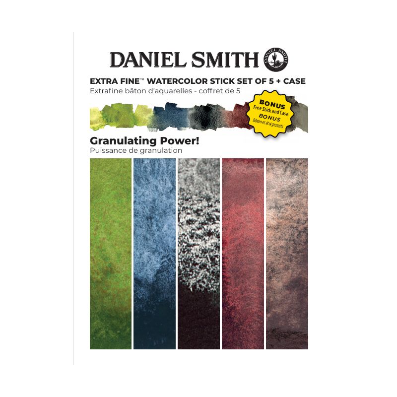 Set Granulations 5 sticks aquarelle avec étui Daniel Smith