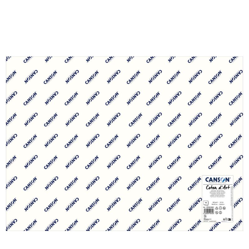Feuilles Coton d'Art 56x76 300g 10 f grain satiné