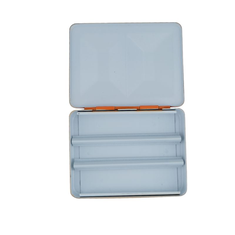 Coffret aquarelle vide de voyage orange en métal laqué 8 ½ godets Fome
