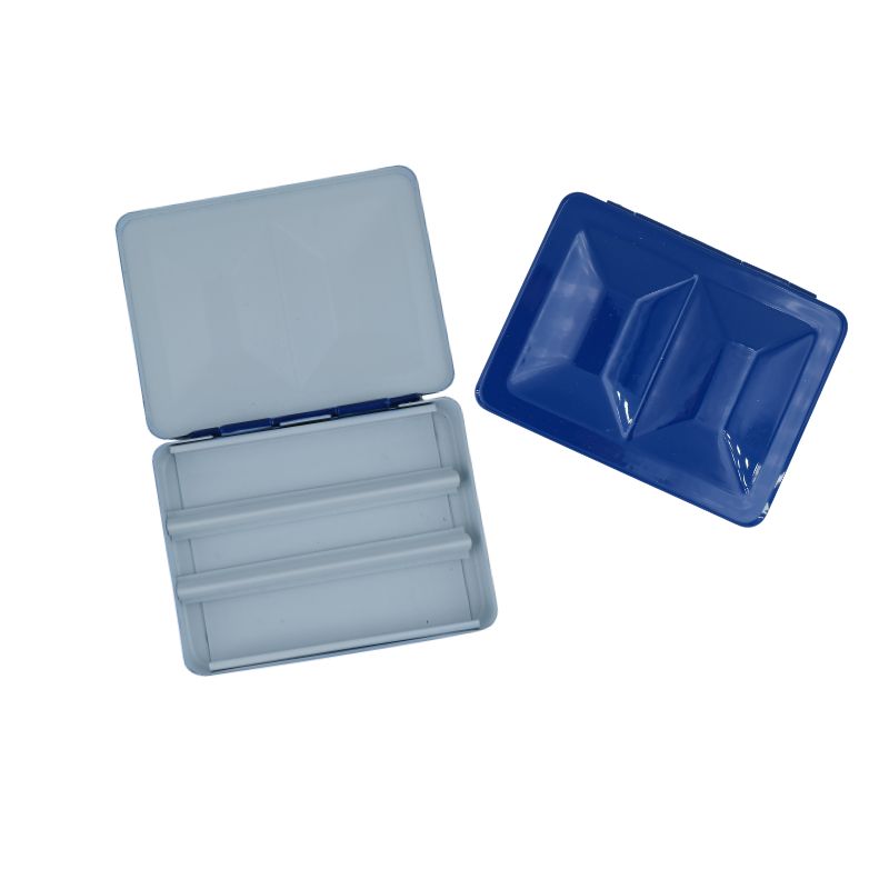 Coffret aquarelle vide de voyage bleu en métal laqué 8 ½ godets Fome