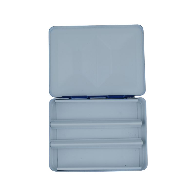 Coffret aquarelle vide de voyage bleu en métal laqué 8 ½ godets Fome