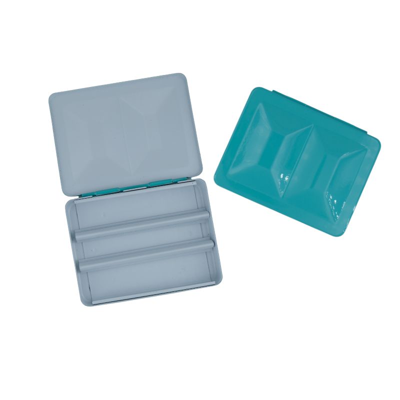 Coffret aquarelle vide de voyage turquoise en métal laqué 8 ½ godets Fome