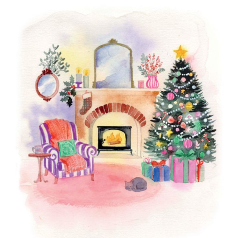 Le petit atelier de l'aquarelle Noël, Blanche Tristant @leaubleue