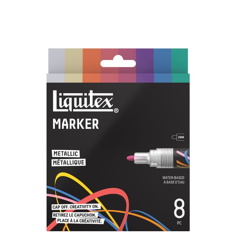 Coffret Metallic 8 marqueurs acryliques 2 mm Liquitex