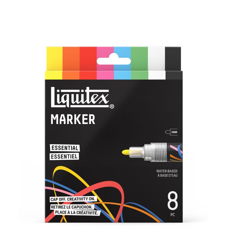 Coffret Essential 8 marqueurs acryliques 2 mm Liquitex