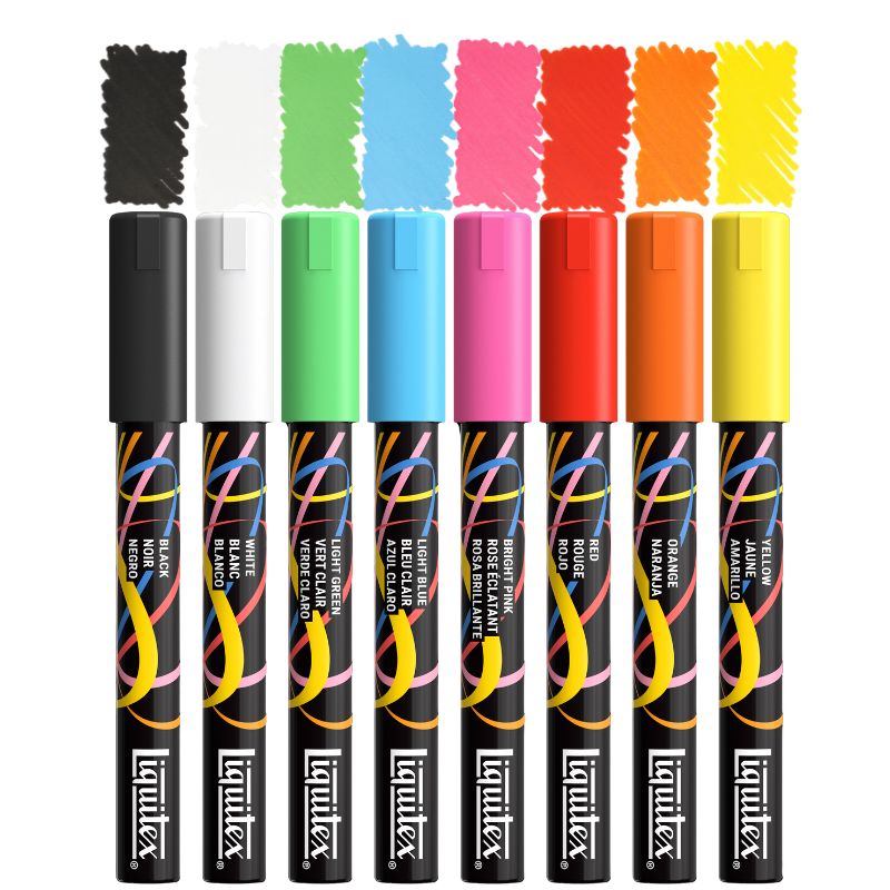 Coffret Essential 8 marqueurs acryliques 2 mm Liquitex