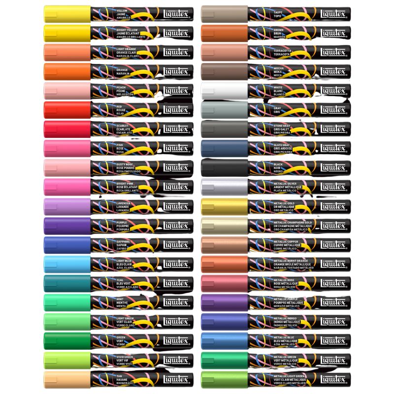 Coffret Radical 40 marqueurs acryliques 2 mm Liquitex