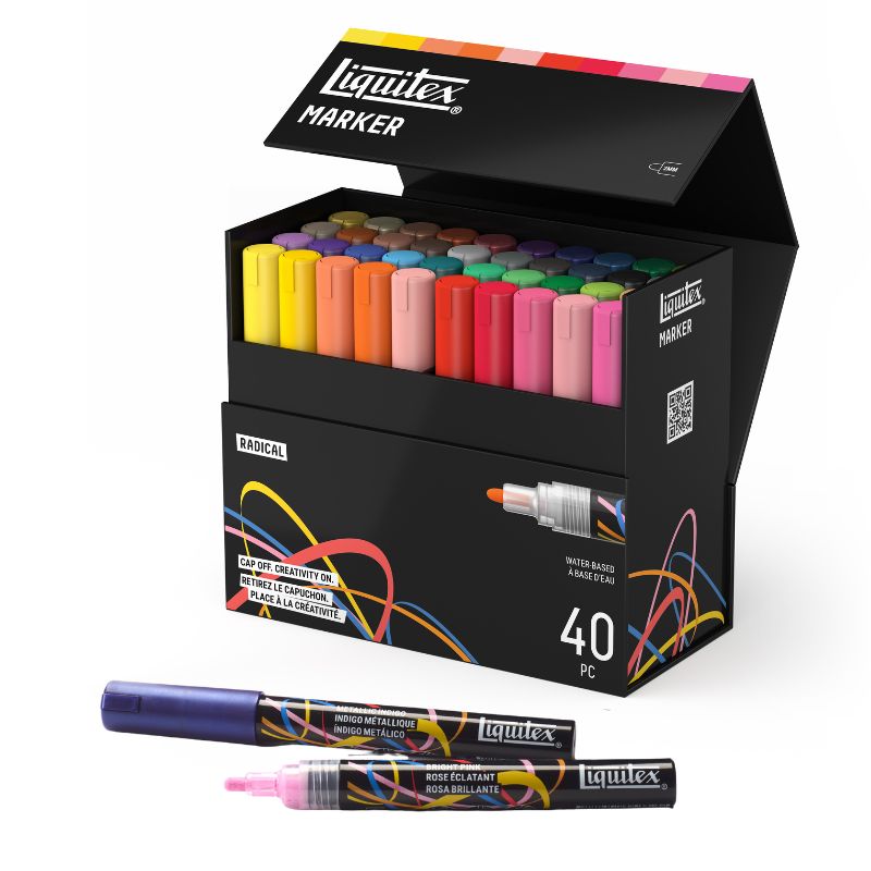Coffret Radical 40 marqueurs acryliques 2 mm Liquitex