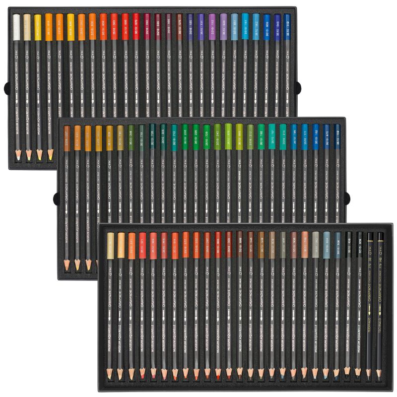 Coffret 76 crayons aquarelle Museum en carton Caran d'Ache