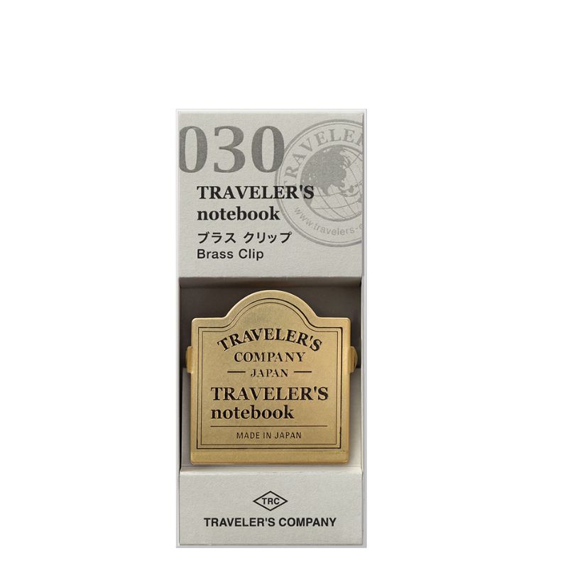 Pince en laiton motif avion pour carnet Traveler's Company