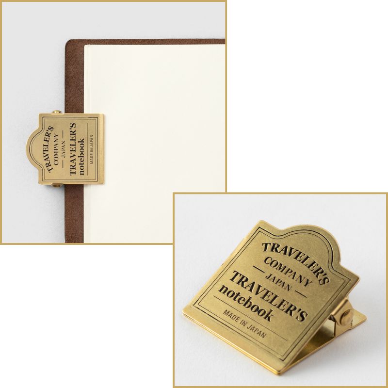 Pince en laiton motif avion pour carnet Traveler's Company