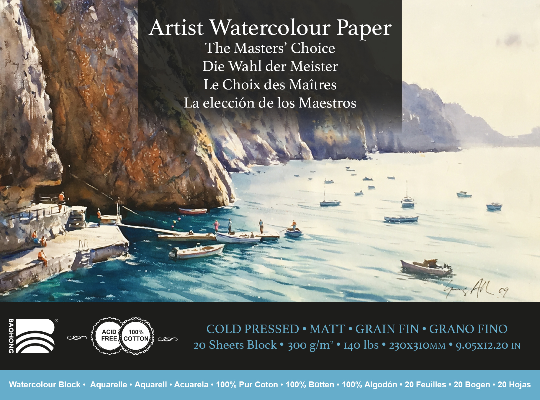 Bloc Baohong Masters, couverture illustrée par un artiste (Le Choix des Maîtres)