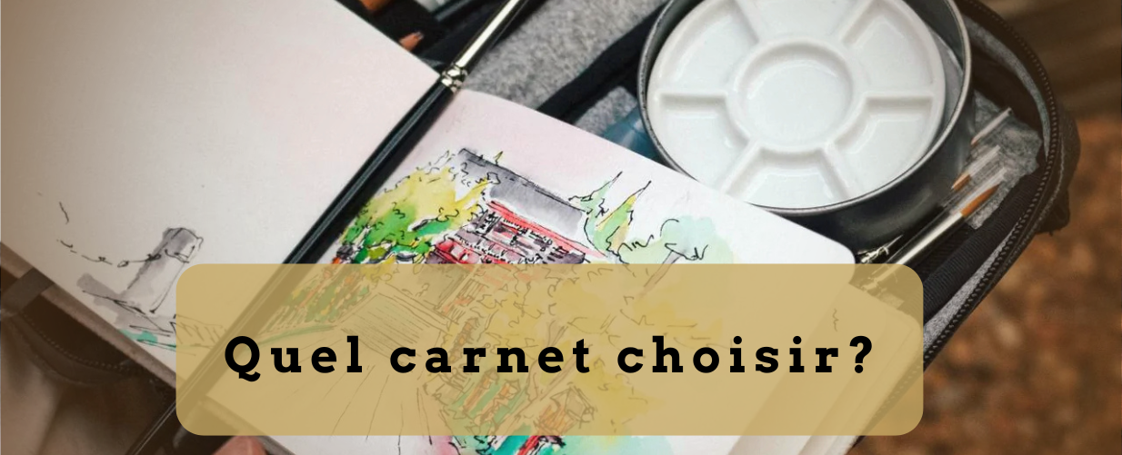 carnet d'aquarelle avec dessin