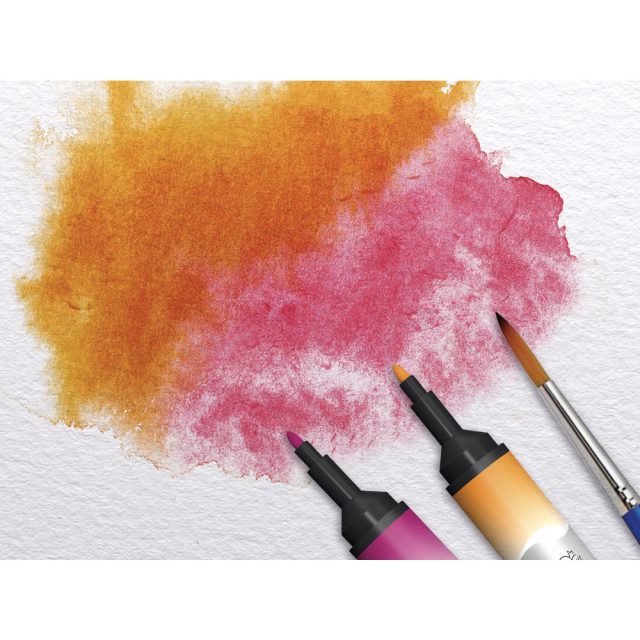 Mélange de couleurs à l'eau avec les Promarker Aquarelle