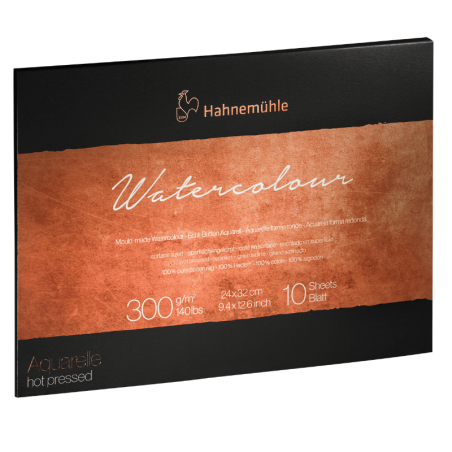 Carnet Aquarelle Hahnemühle 100% Coton - 250g/m² - 30 Feuilles 19,5x19,5cm - Grain Fin