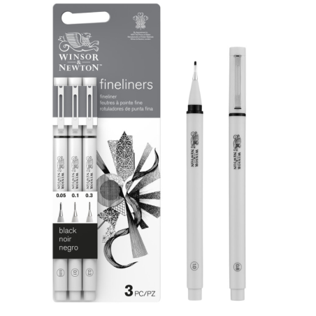 Fineliners Winsor & Newton – tracé précis aquarelle