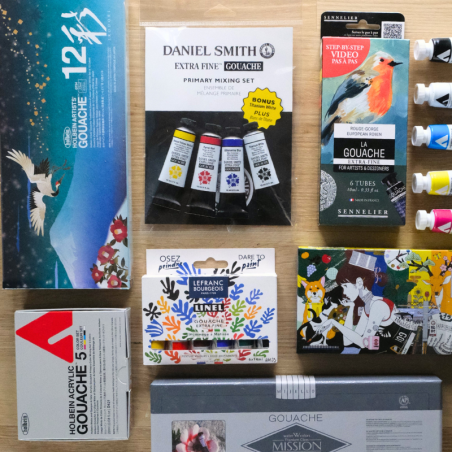 Coffret gouache cadeau | Aquarelle et Pinceaux