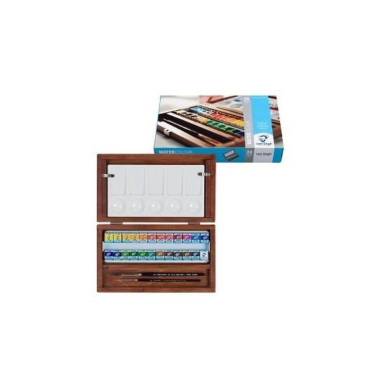 Coffret bois Van Gogh 24  1/2 godets
