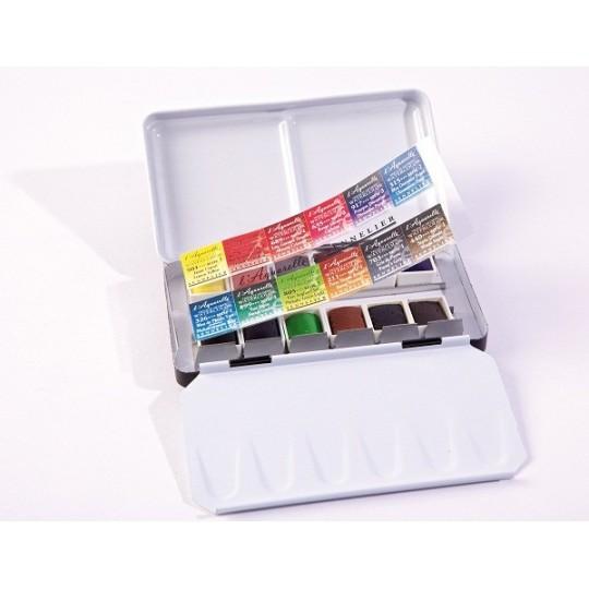 Boîte métal de poche 12  ½ godets Sennelier