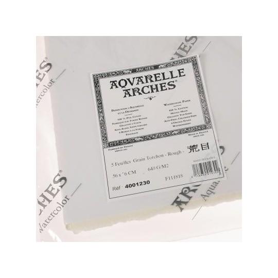 Feuilles Arches 56x76 640g 5 f grain torchon