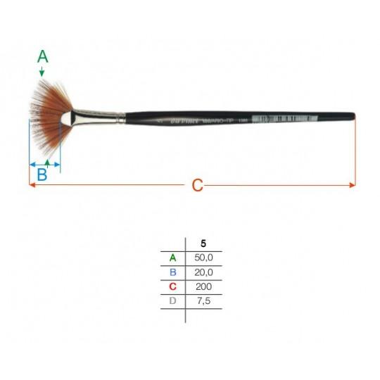 Pinceau éventail Vario-tip série 1385 N°5 Da Vinci