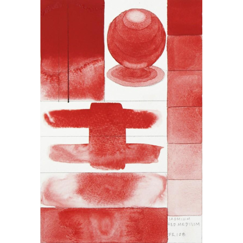 Rouge de Cadmium moyen  Aquarelle Tube 11ml QoR