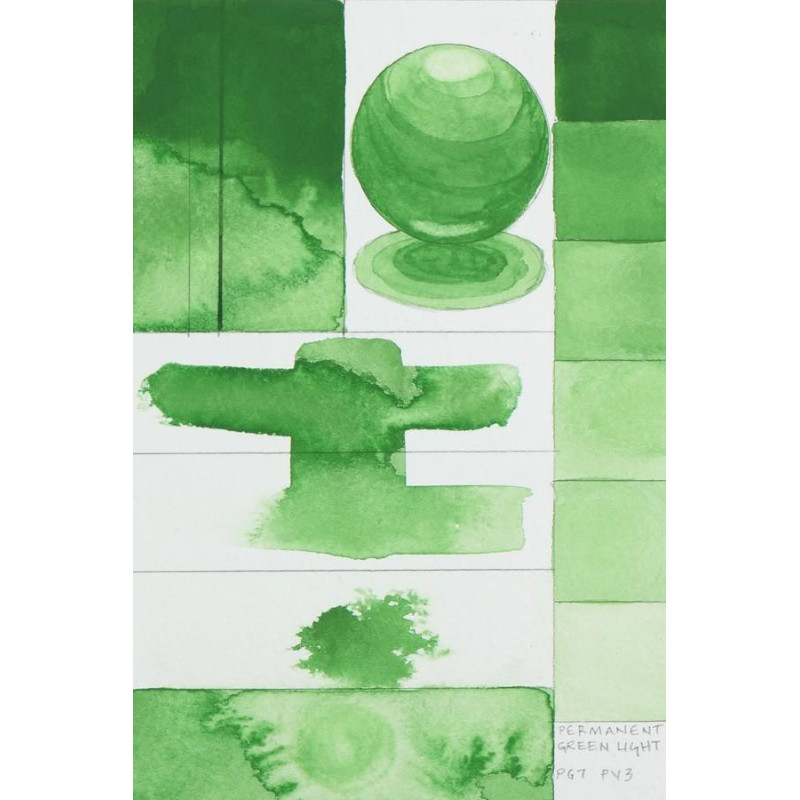 Vert permanent clair  Aquarelle Tube 11ml QoR