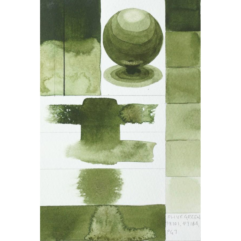 Vert olive  Aquarelle Tube 11ml QoR
