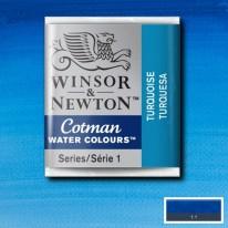 Turquoise - Aquarelle ½ godet Cotman