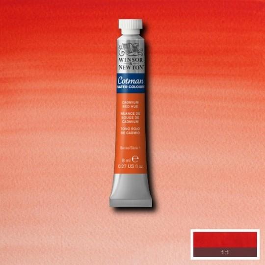 Nuance de rouge de cadmium - Aquarelle tube 8 ml Cotman