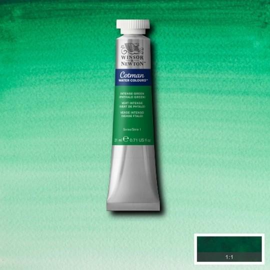 Vert intense (Phtalo) - Aquarelle tube 21 ml Cotman
