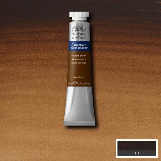 Brun Van Dyck  - Aquarelle tube 21 ml Cotman