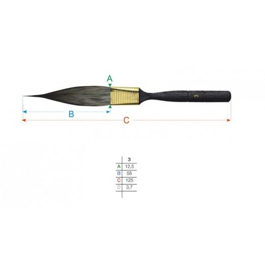 Pinceau Épée Casaneo série 704 Da vinci