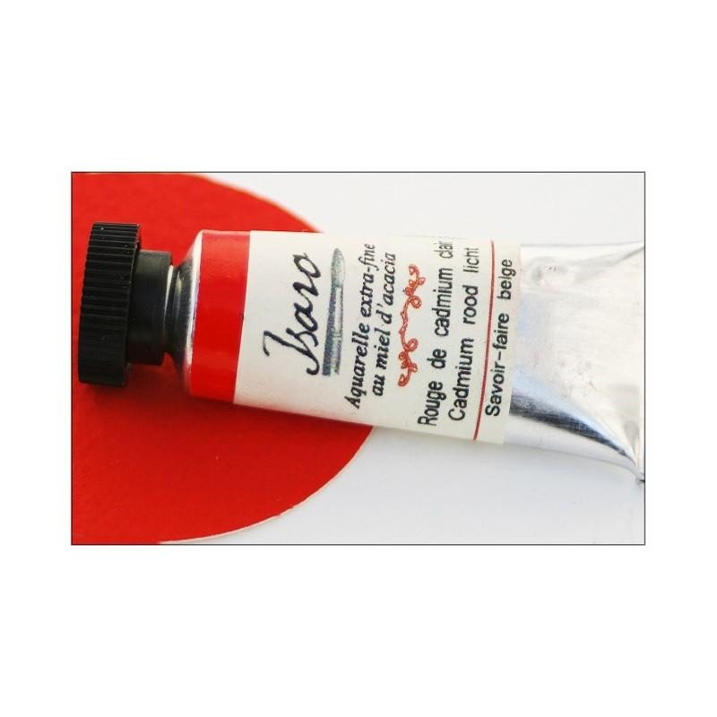 Rouge de cadmium clair - Aquarelle extra-fine tube 7ml Isaro