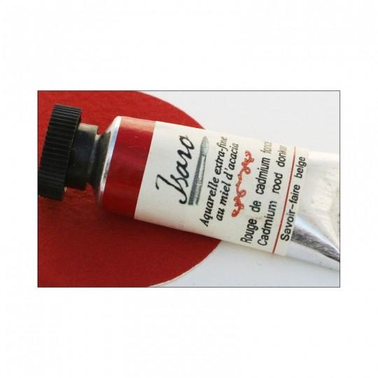 Rouge de cadmium foncé - Aquarelle extra-fine tube 7ml Isaro