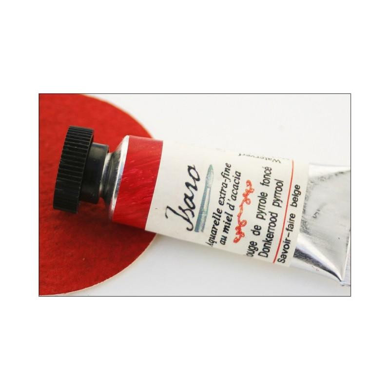 Rouge de pyrrole foncé - Aquarelle extra-fine tube 7ml Isaro