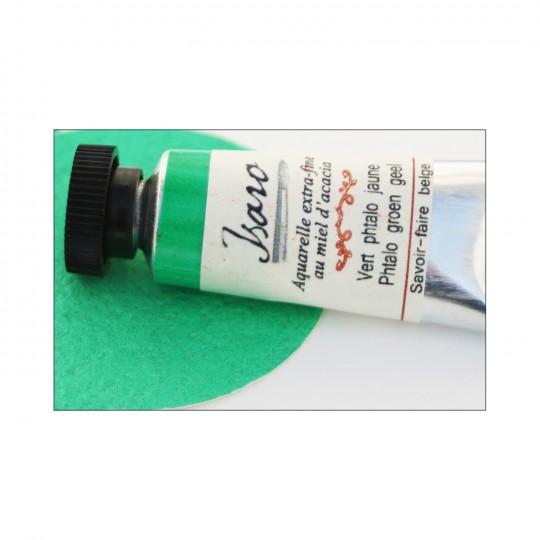 Vert phtalo jaune - Aquarelle extra-fine tube 7ml Isaro
