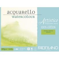 Bloc collé 4 côtés 31x41 300g 20 f grain torchon Fabriano