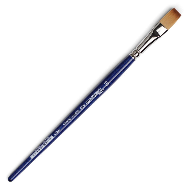 Pinceau plat et long en synthétique Bronzo Tintoretto série 455 n°4
