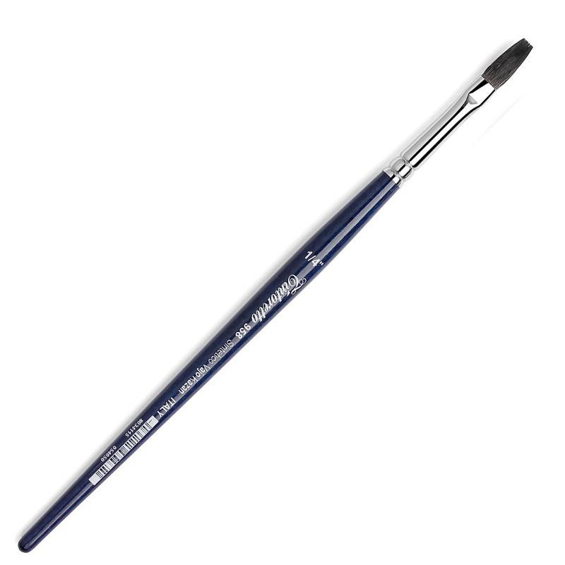 Pinceau plat long en petit gris synthétique série 958 Tintoretto n°3/4''