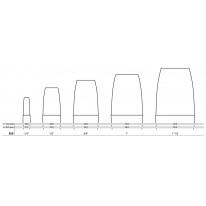 Pinceau plat long en petit gris synthétique série 958 Tintoretto n°3/4''