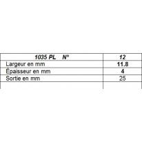 Pinceau de poche plat imit martre série 1035PL Léonard n°12