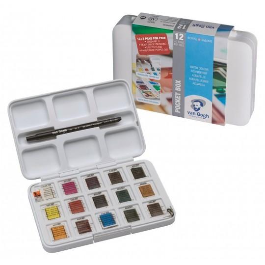 Pocketbox plastique Van Gogh 12 1/2 godets +3 1/2 godets gratuits