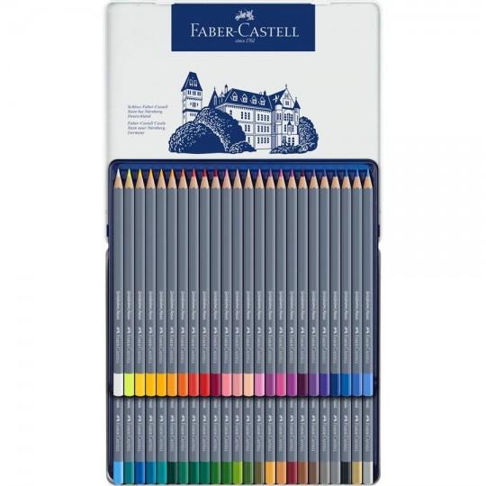 Boîte métal 48 crayons aquarelle Faber-Castell Goldfaber