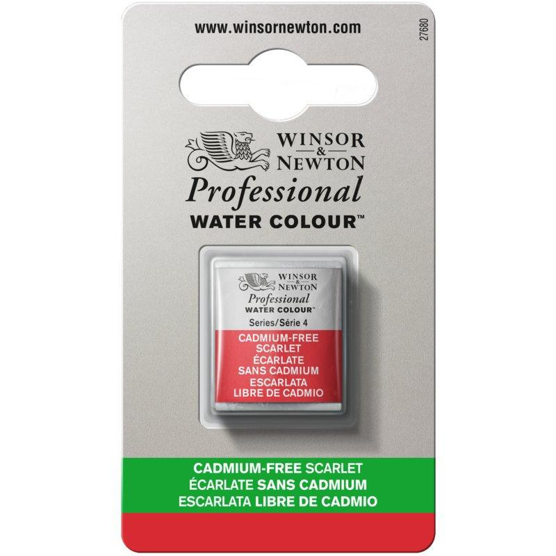 Écarlate sans cadmium - Aquarelles 1/2 Godet Winsor & Newton