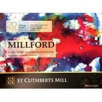 Bloc collé 4 côtés Millford Whatman 23x31 300g 20f grain fin