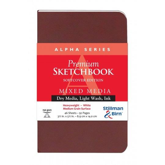 Carnet Stillman & Birn Alpha softcover 14x9 46f 150g vélin blanc portrait