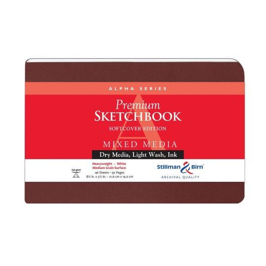Carnet Stillman & Birn Alpha softcover 14x21,6 46f 150g vélin blanc paysage